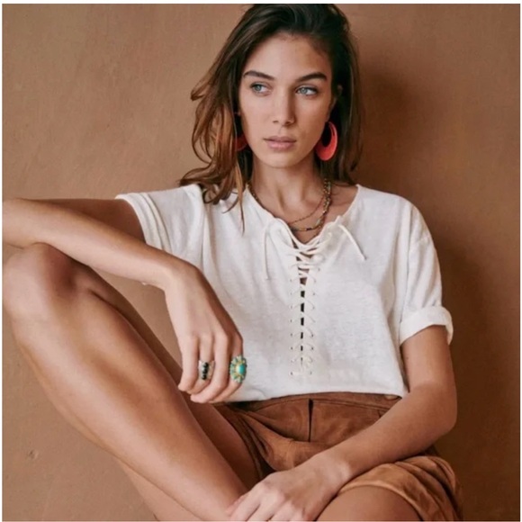 Sezane t shirt Richie in white - Picture 7 of 9